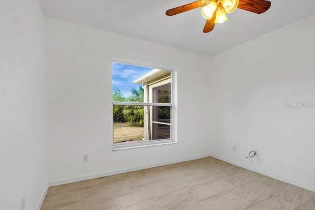 empty room with ceiling fan