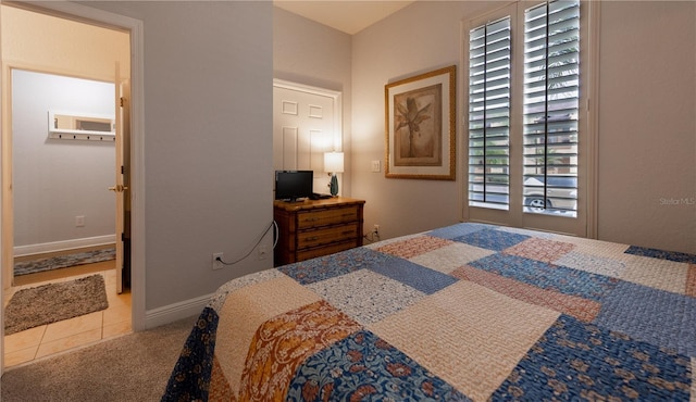 bedroom featuring carpet