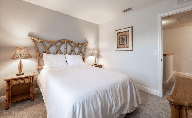 view of carpeted bedroom