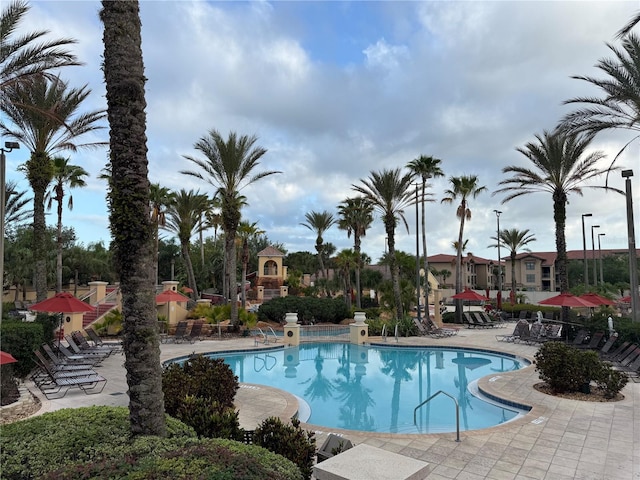 3428 Calabria Ave, Davenport, FL 33897 - community pool featuring a patio area