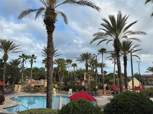 3428 Calabria Ave, Davenport, FL 33897 - community pool featuring a patio
