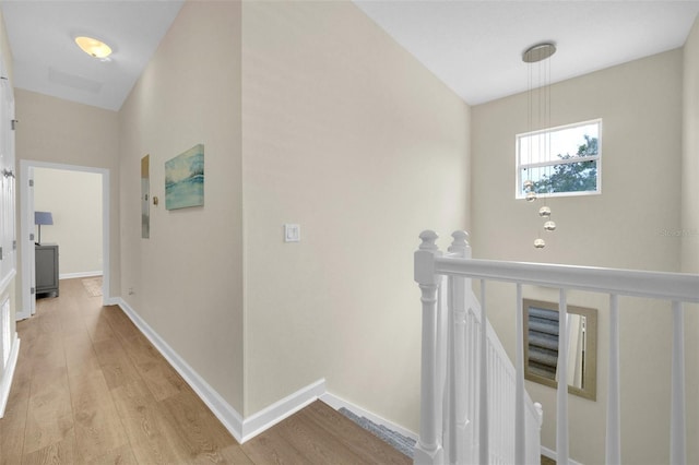 hallway featuring light hardwood / wood-style flooring