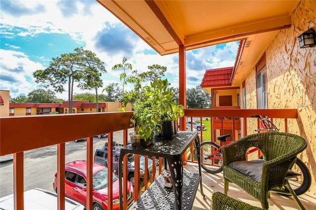 view of balcony