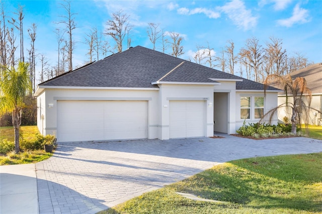 ranch-style house with a garage