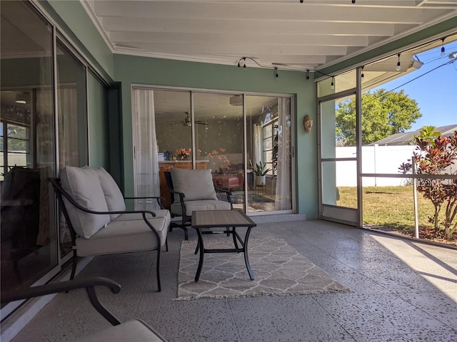 view of sunroom