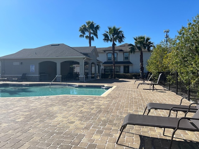 view of pool with a patio area