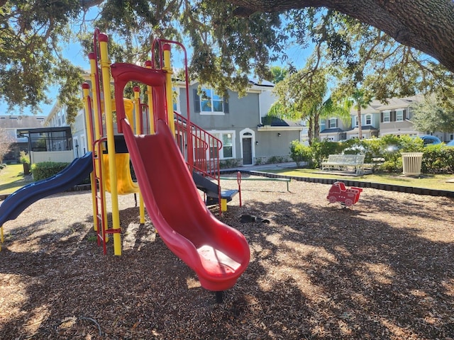 view of jungle gym