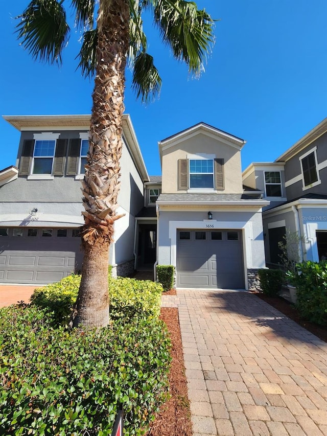 view of front of house featuring a garage