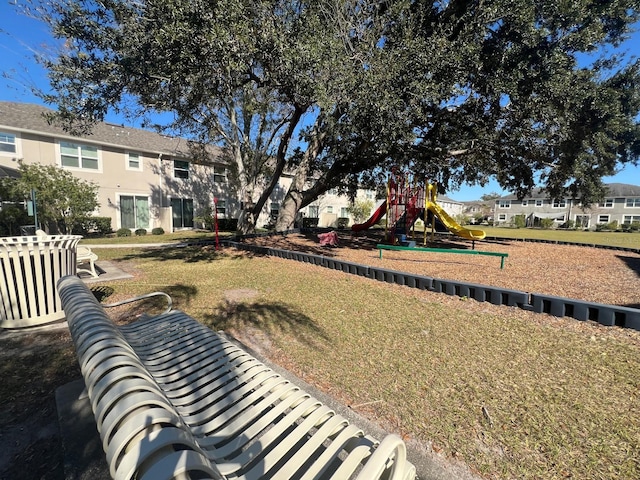 exterior space featuring a playground