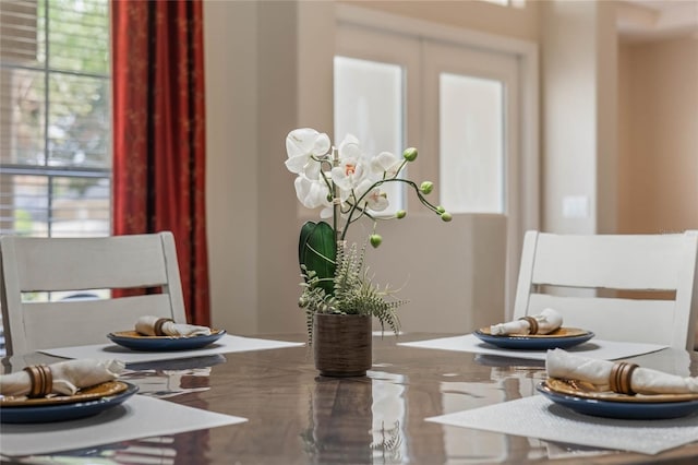 view of dining room