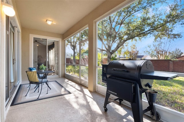 view of sunroom