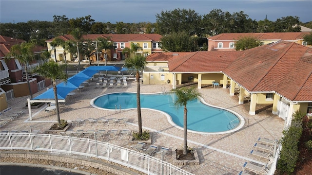 view of pool with a patio area