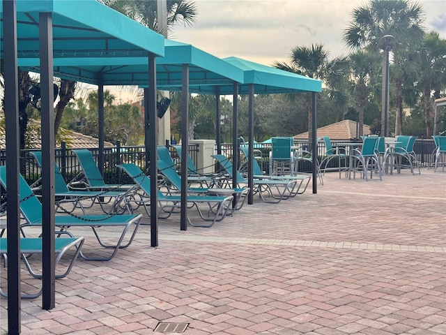 view of patio / terrace with a gazebo