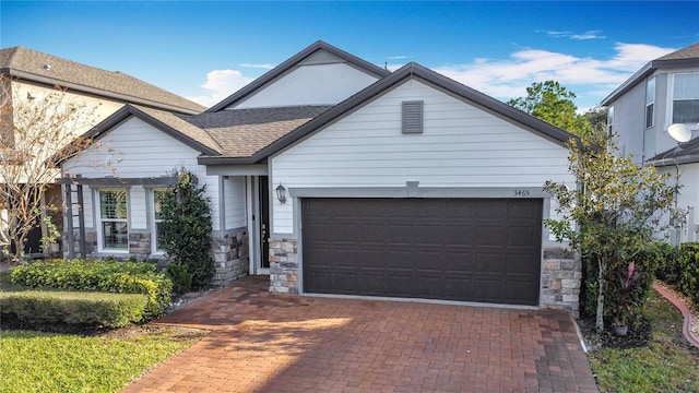 view of front of home featuring a garage