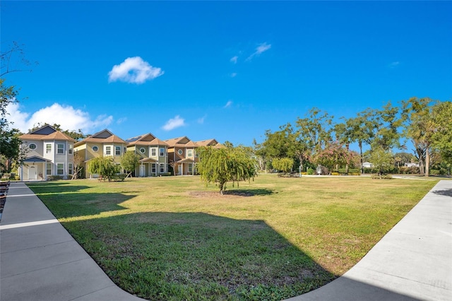 exterior space featuring a front yard