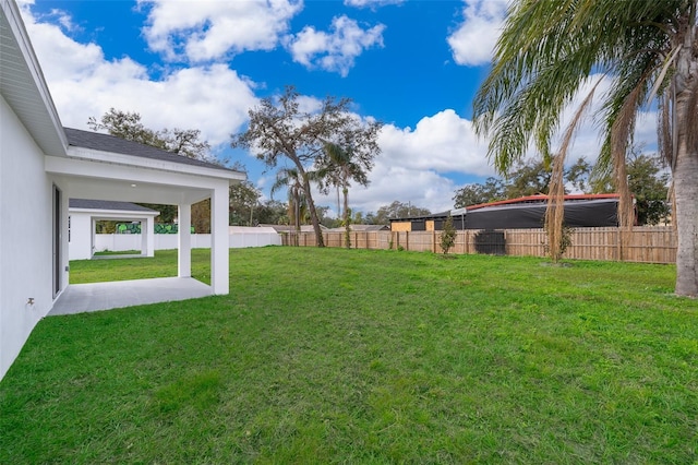 view of yard featuring a patio area