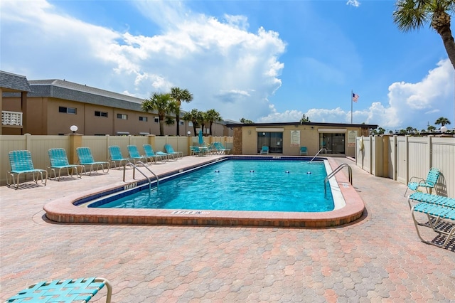 view of pool with a patio