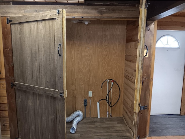 interior space with wood-type flooring