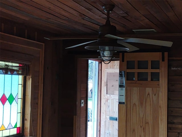 room details featuring wood ceiling