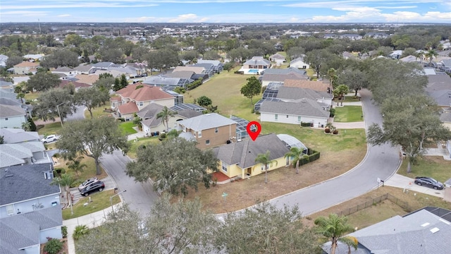 drone / aerial view featuring a residential view