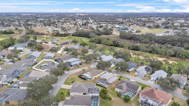 drone / aerial view with a residential view