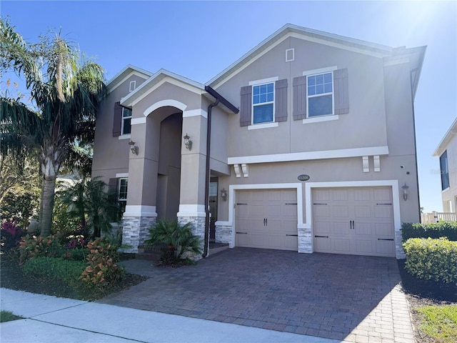 view of front of home featuring a garage