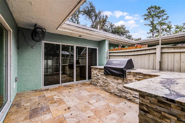 view of patio / terrace with area for grilling