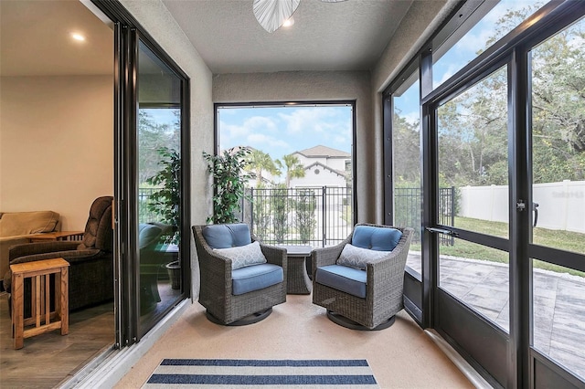 sunroom with a healthy amount of sunlight