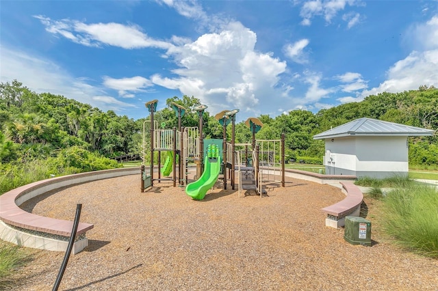 view of jungle gym