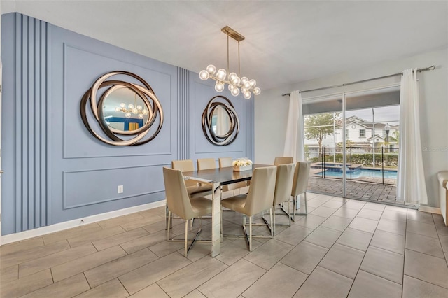 view of dining room