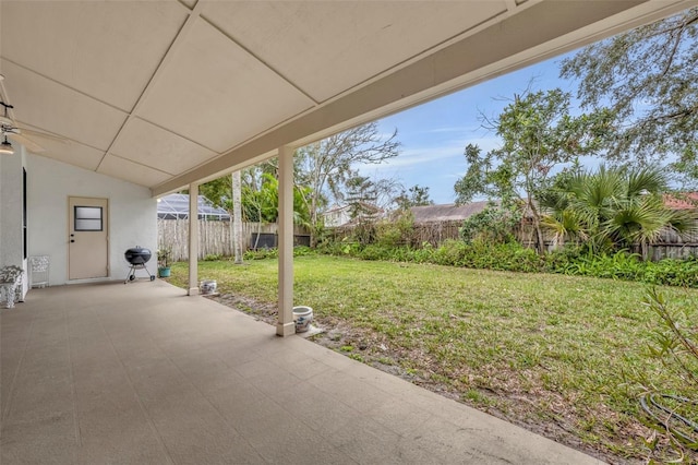 view of patio / terrace with a grill