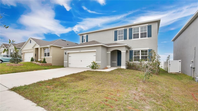 view of front property with a front lawn