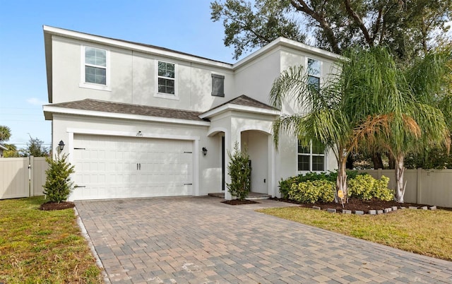 view of front of home featuring a garage