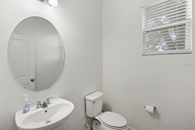 bathroom featuring sink and toilet