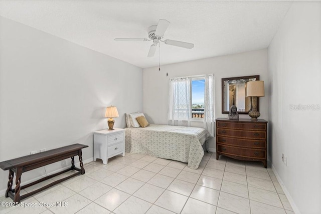 bedroom with ceiling fan