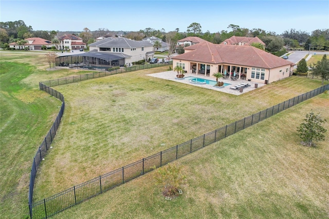 birds eye view of property featuring a residential view