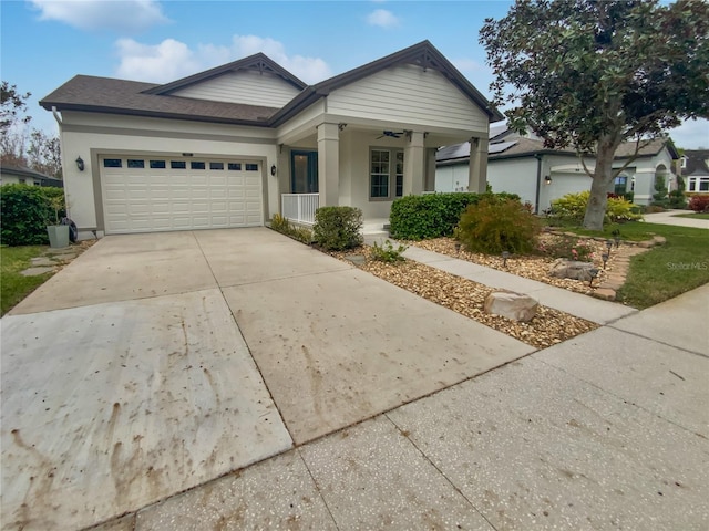 view of front facade featuring a garage