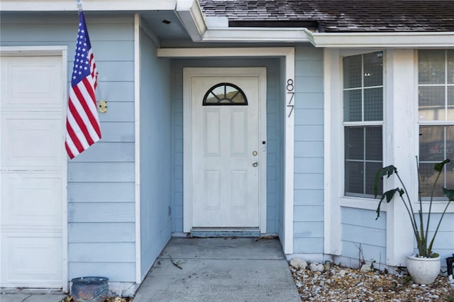 view of doorway to property