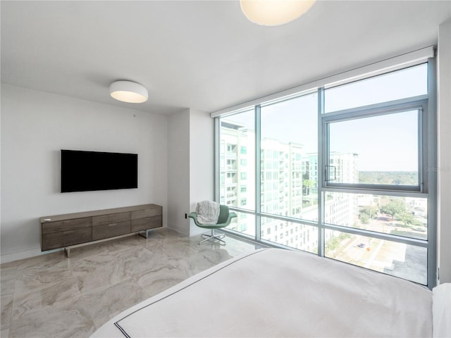 unfurnished living room with floor to ceiling windows