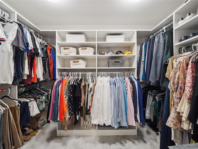 view of walk in closet