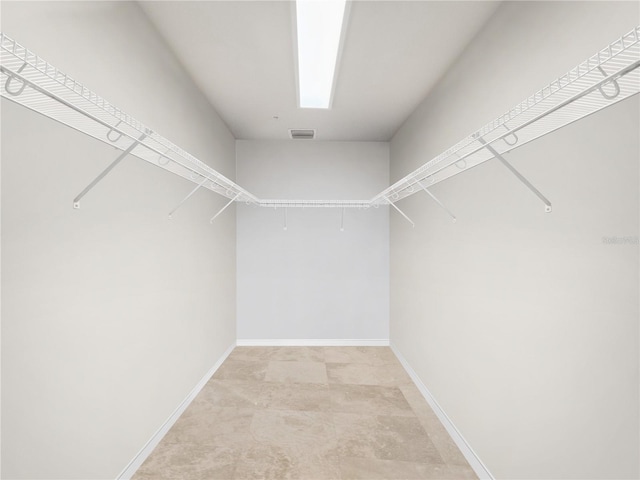 view of walk in closet