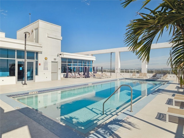 view of pool with a patio area