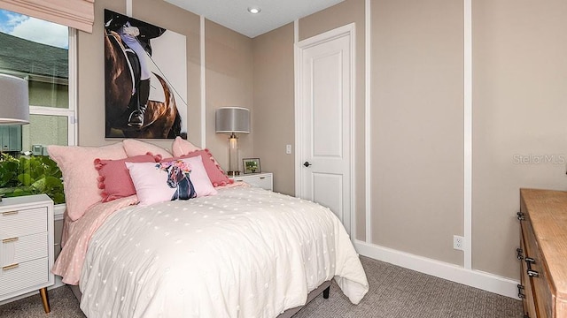 view of carpeted bedroom