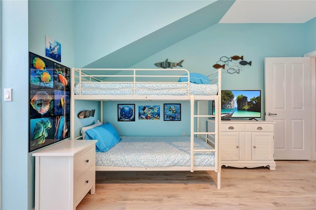 bedroom featuring light wood-type flooring