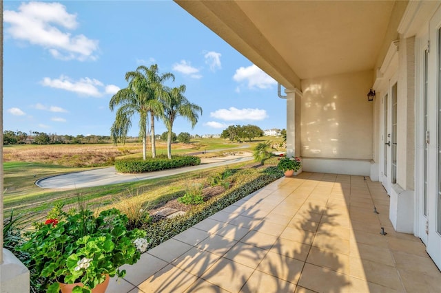 view of patio featuring a rural view