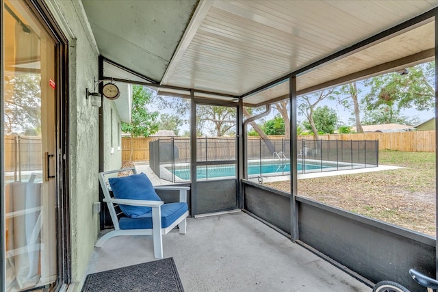 view of sunroom / solarium