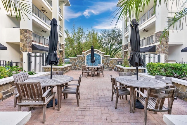 630 Vassar St Unit 2310, Orlando, FL 32804 - view of patio / terrace with ceiling fan