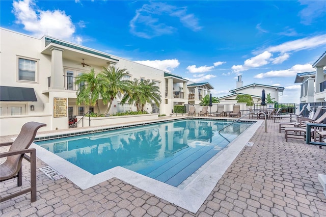 630 Vassar St Unit 2310, Orlando, FL 32804 - view of pool featuring ceiling fan and a patio area