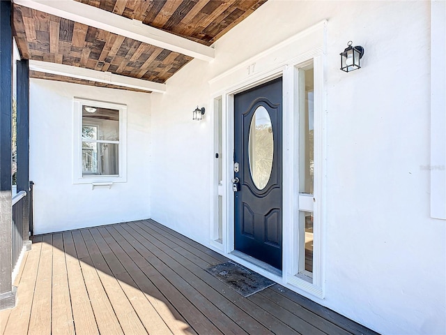 view of doorway to property