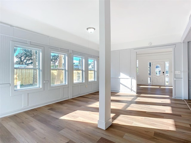 interior space featuring light wood-type flooring